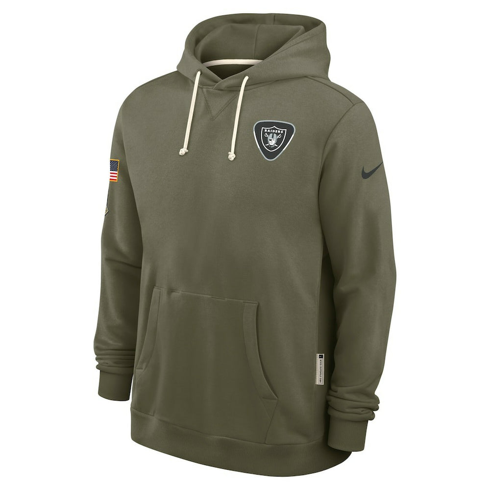 Las Vegas Raiders Big & Tall 2025 Salute to Service Sideline Dominant Force Dri-FIT Hoodie - Olive Hoodies