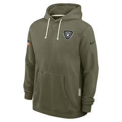 Las Vegas Raiders Big & Tall 2025 Salute to Service Sideline Dominant Force Dri-FIT Hoodie - Olive Hoodies
