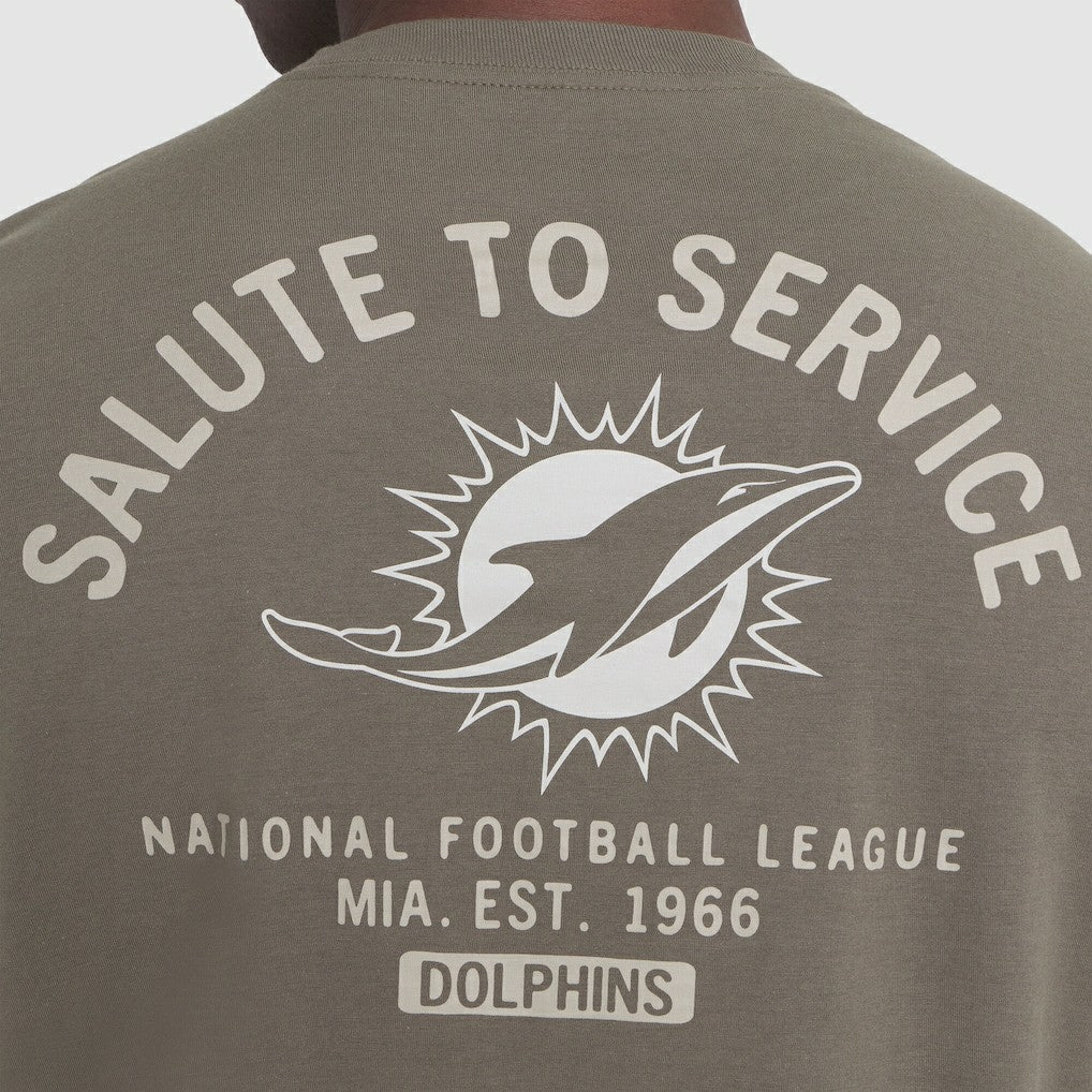 Miami Dolphins 2025 Salute to Service Sideline Long Sleeve T-Shirt - Olive T-shirts