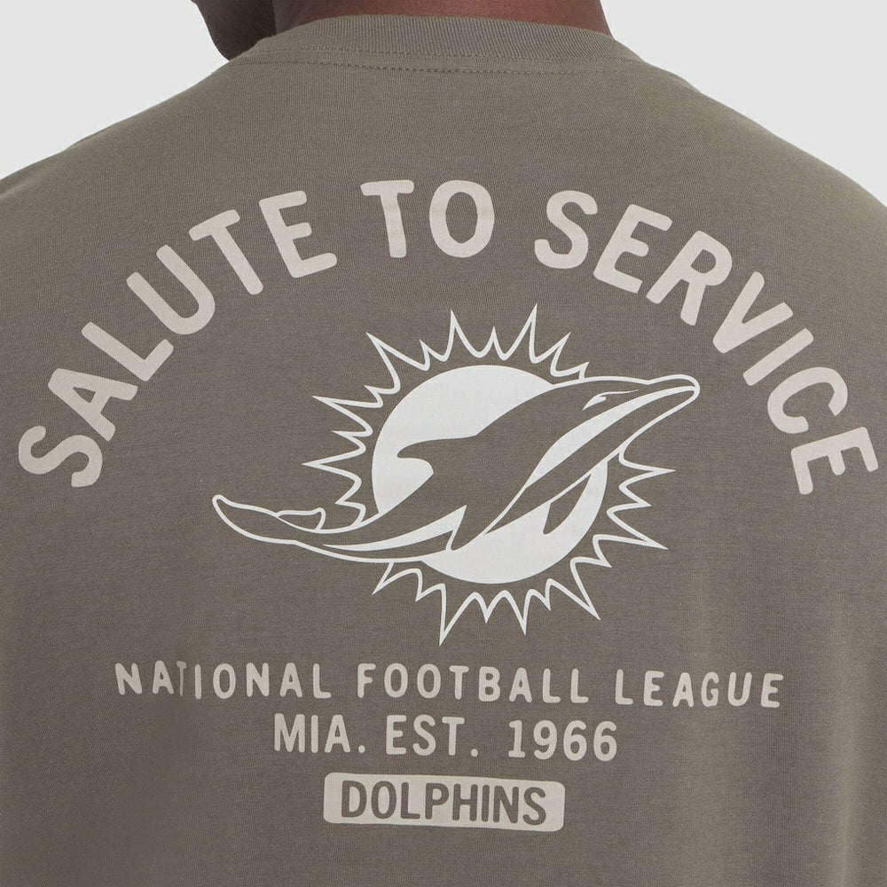 Miami Dolphins 2025 Salute to Service Sideline Long Sleeve T-Shirt - Olive T-shirts