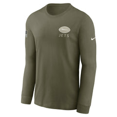 New York Jets 2025 Salute to Service Sideline Long Sleeve T-Shirt - Olive T-shirts