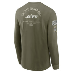 New York Jets 2025 Salute to Service Sideline Long Sleeve T-Shirt - Olive T-shirts