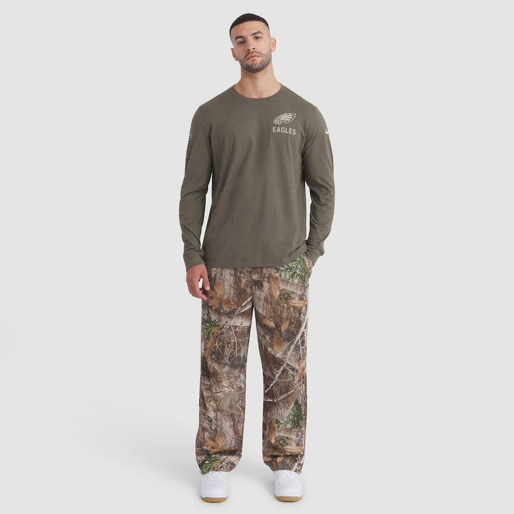 Philadelphia Eagles 2025 Salute to Service Sideline Long Sleeve T-Shirt - Olive T-shirts