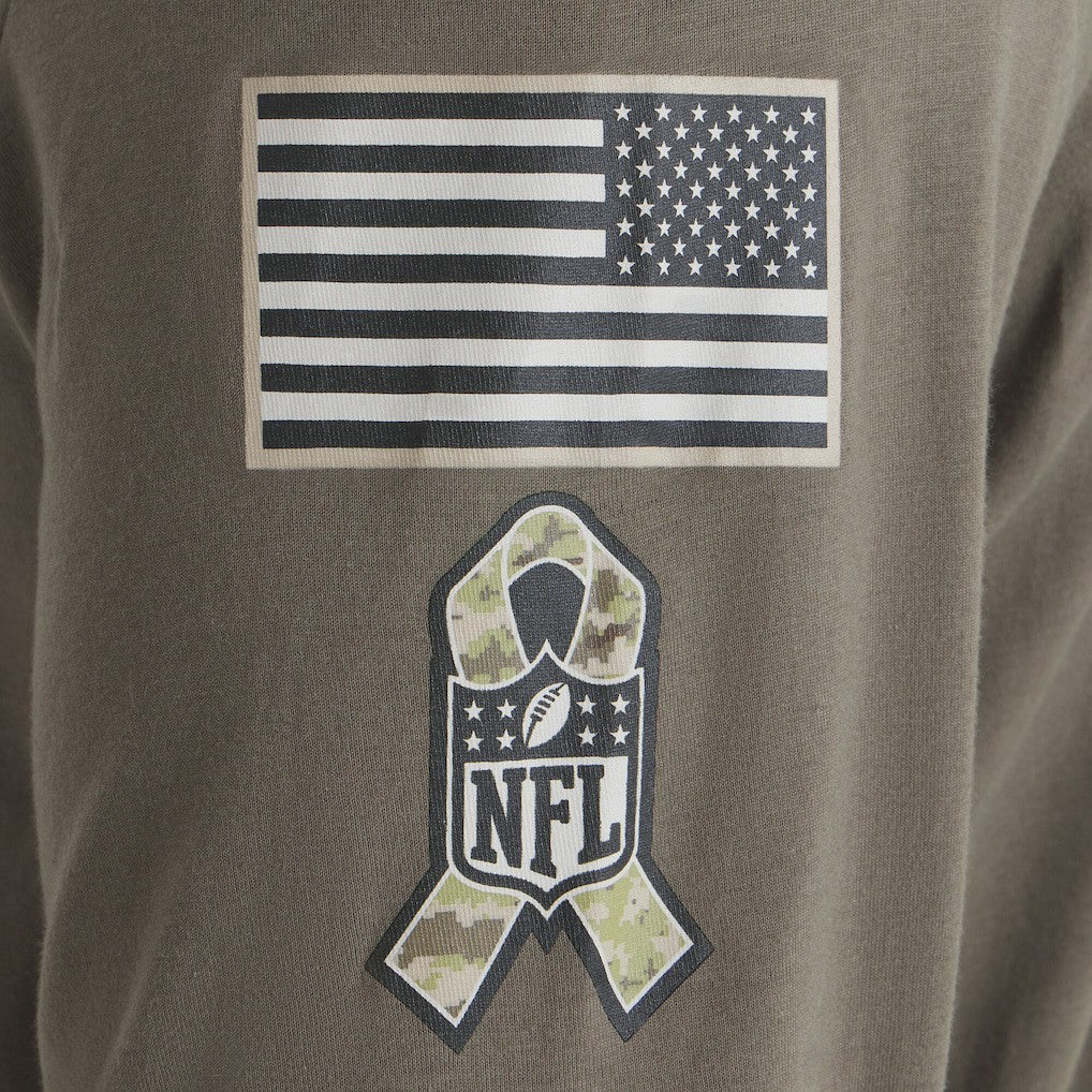 Philadelphia Eagles 2025 Salute to Service Sideline Long Sleeve T-Shirt - Olive T-shirts