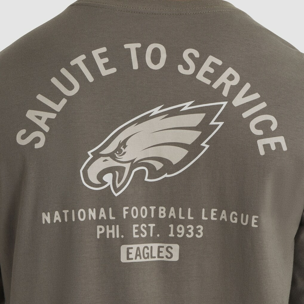 Philadelphia Eagles 2025 Salute to Service Sideline Long Sleeve T-Shirt - Olive T-shirts