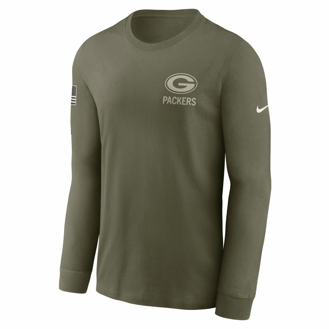 Green Bay Packers 2025 Salute to Service Sideline Long Sleeve T-Shirt - Olive T-shirts
