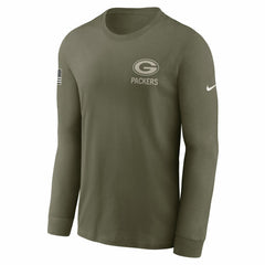 Green Bay Packers 2025 Salute to Service Sideline Long Sleeve T-Shirt - Olive T-shirts