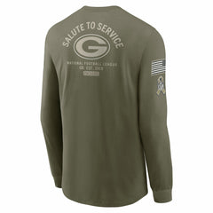 Green Bay Packers 2025 Salute to Service Sideline Long Sleeve T-Shirt - Olive T-shirts