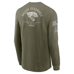Jacksonville Jaguars 2025 Salute to Service Sideline Long Sleeve T-Shirt - Olive T-shirts