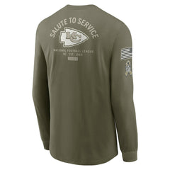 Kansas City Chiefs 2025 Salute to Service Sideline Long Sleeve T-Shirt - Olive T-shirts