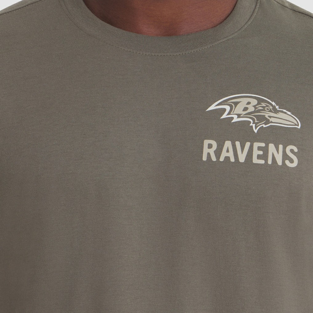 Baltimore Ravens 2025 Salute to Service Sideline Long Sleeve T-Shirt - Olive T-shirts