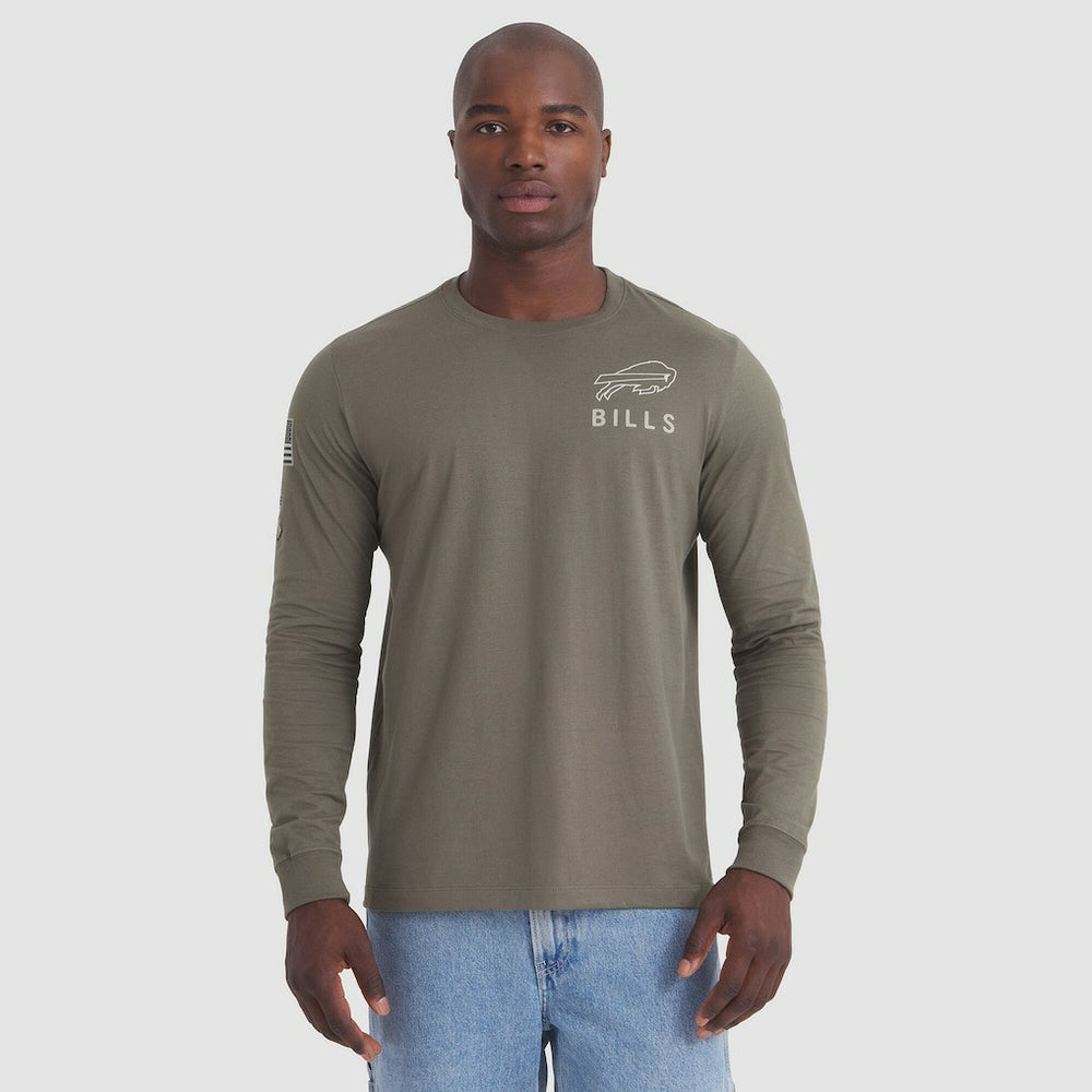 Buffalo Bills 2025 Salute to Service Sideline Long Sleeve T-Shirt - Olive T-shirts