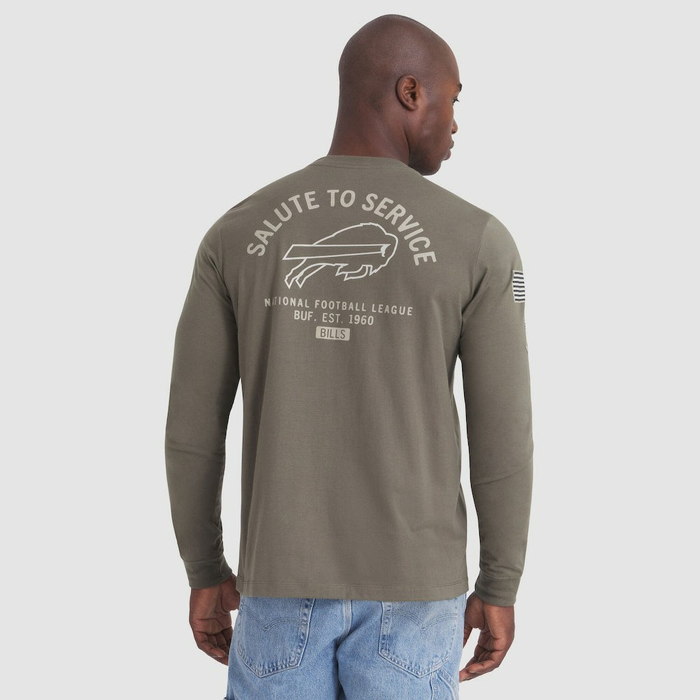 Buffalo Bills 2025 Salute to Service Sideline Long Sleeve T-Shirt - Olive T-shirts