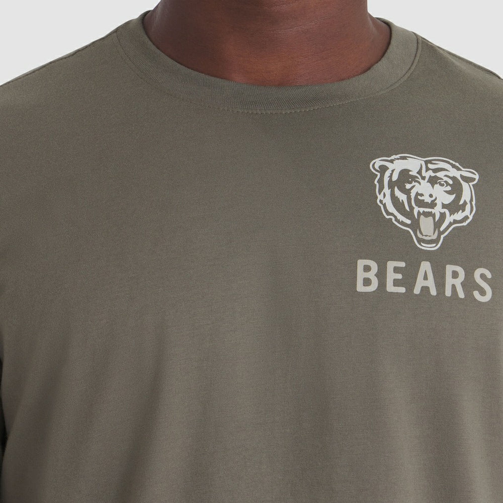 Chicago Bears 2025 Salute to Service Sideline Long Sleeve T-Shirt - Olive T-shirts