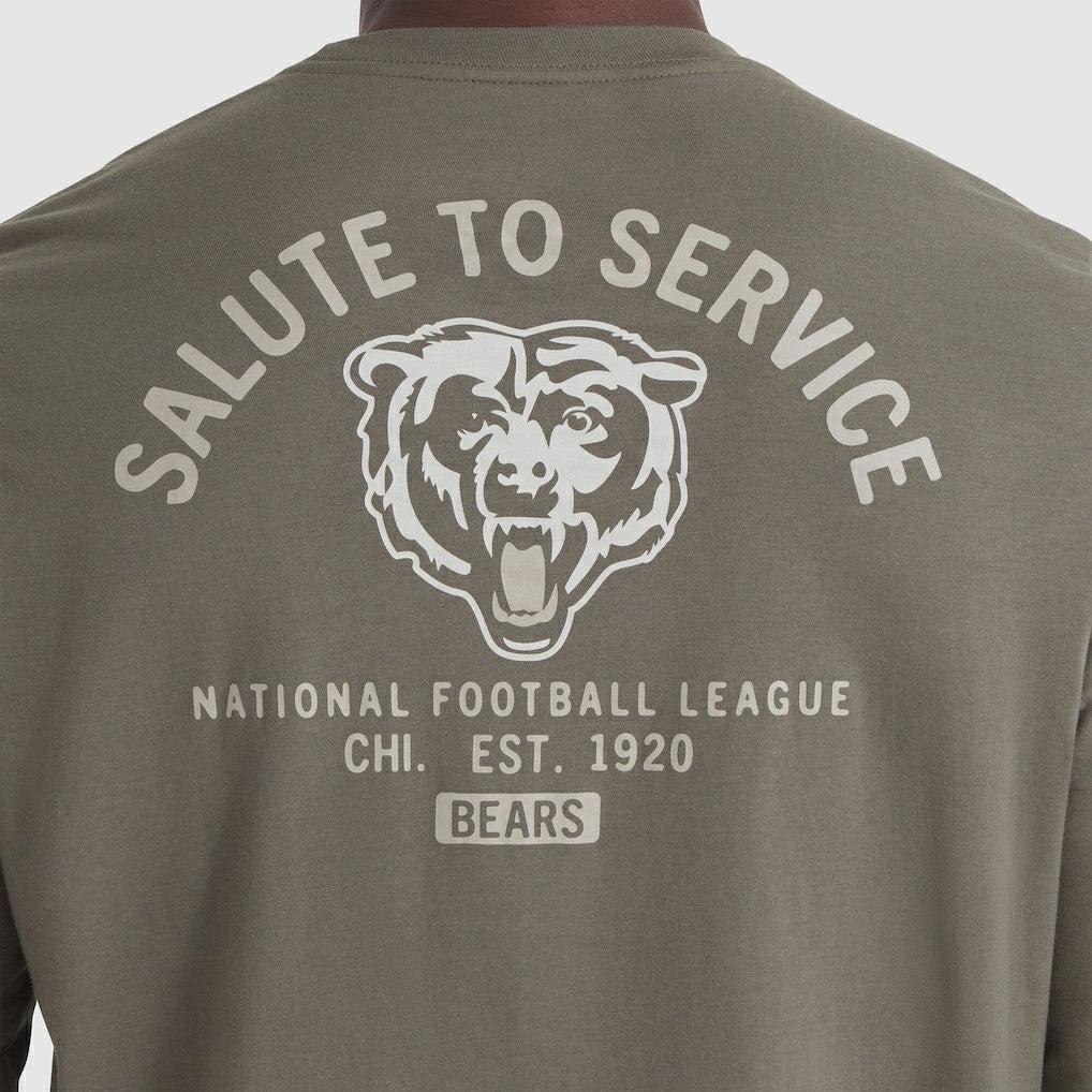 Chicago Bears 2025 Salute to Service Sideline Long Sleeve T-Shirt - Olive T-shirts