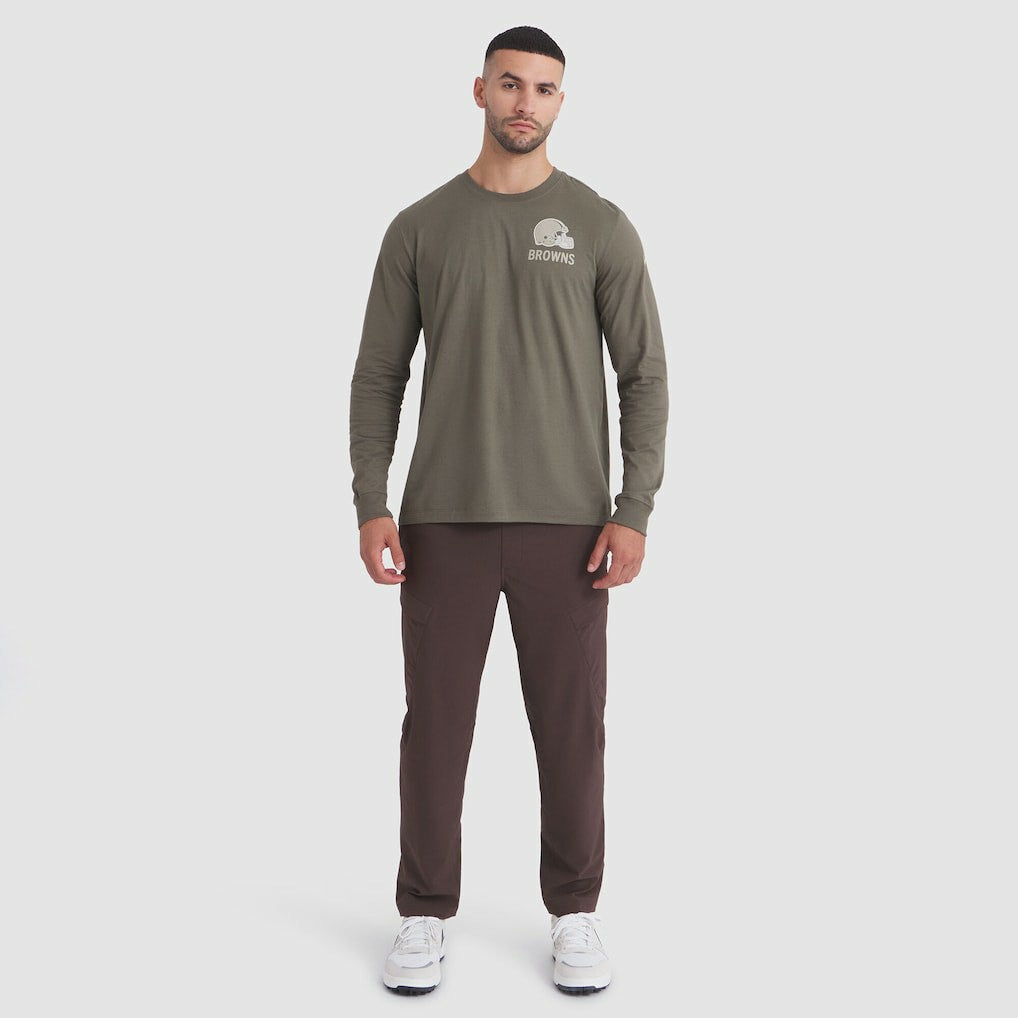 Cleveland Browns 2025 Salute to Service Sideline Long Sleeve T-Shirt - Olive T-shirts