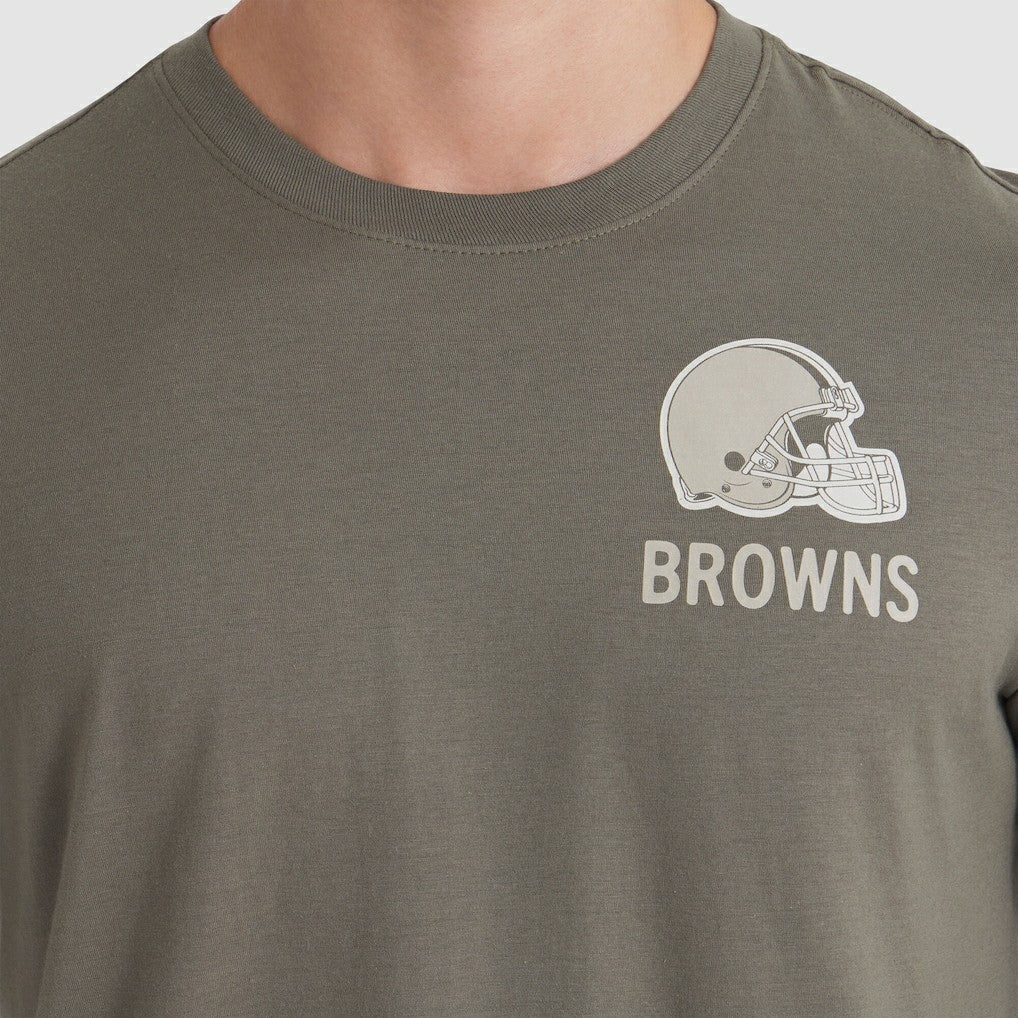 Cleveland Browns 2025 Salute to Service Sideline Long Sleeve T-Shirt - Olive T-shirts
