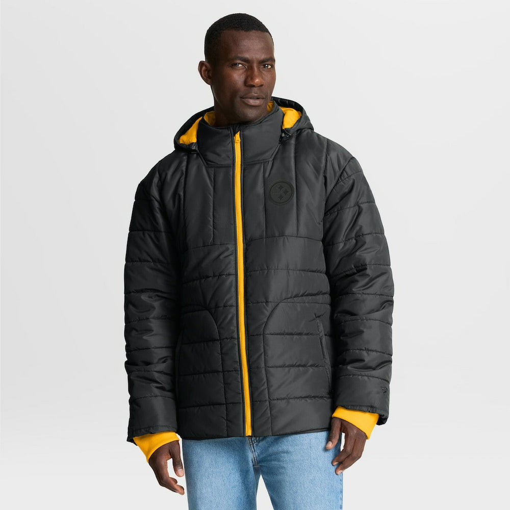 Pittsburgh Steelers Full-Zip Hooded Jacket - Black Jackets