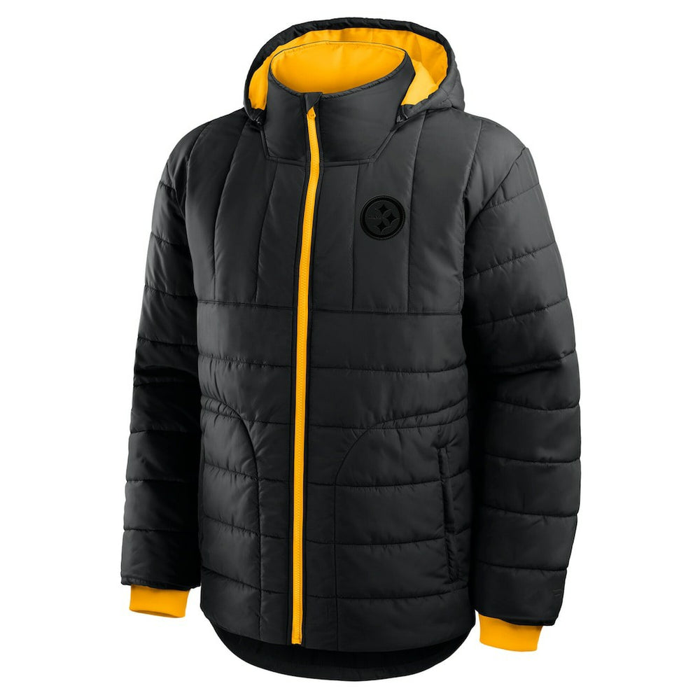 Pittsburgh Steelers Full-Zip Hooded Jacket - Black Jackets