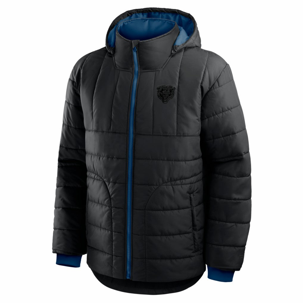 Chicago Bears Full-Zip Hooded Jacket - Black Jackets