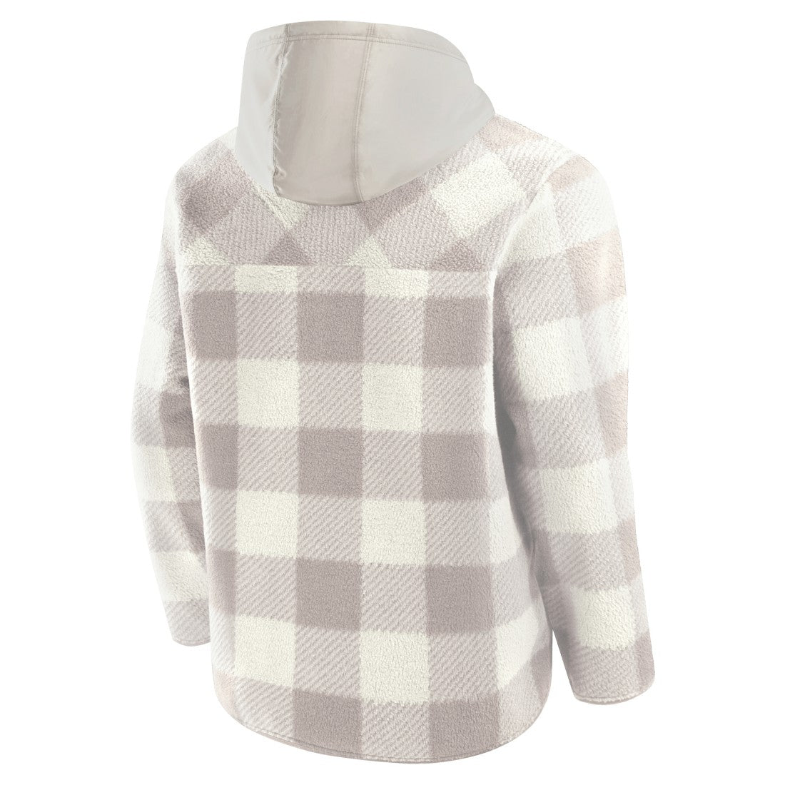 Detroit Lions Elements Plaid Polar Fleece Quarter-Zip Hoodie - Gray Hoodies
