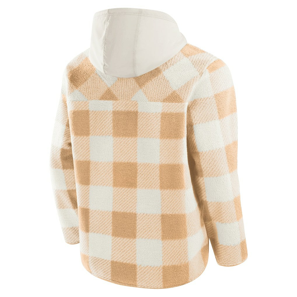 Pittsburgh Steelers Elements Plaid Polar Fleece Quarter-Zip Hoodie - Tan Hoodies