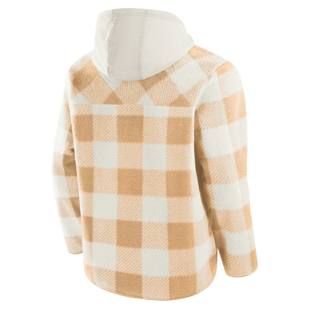 Pittsburgh Steelers Elements Plaid Polar Fleece Quarter-Zip Hoodie - Tan Hoodies