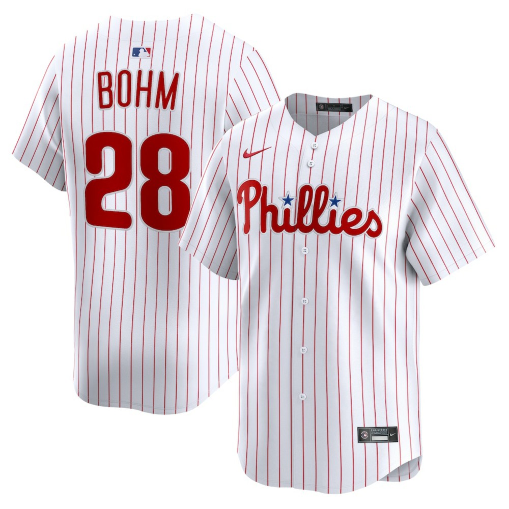 Alec Bohm Philadelphia Phillies Nike Home Limited Player Jersey - White Jerseys