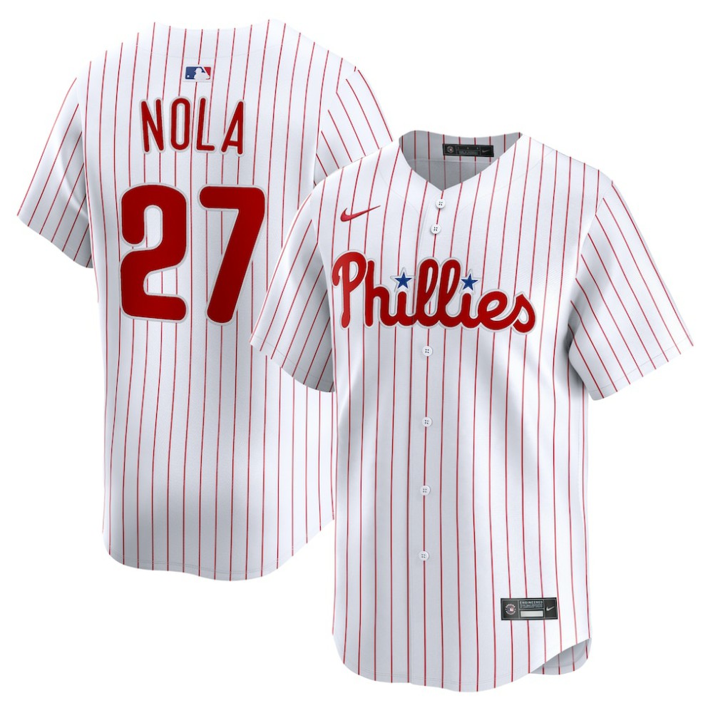 Aaron Nola Philadelphia Phillies Nike Home Limited Player Jersey - White Jerseys