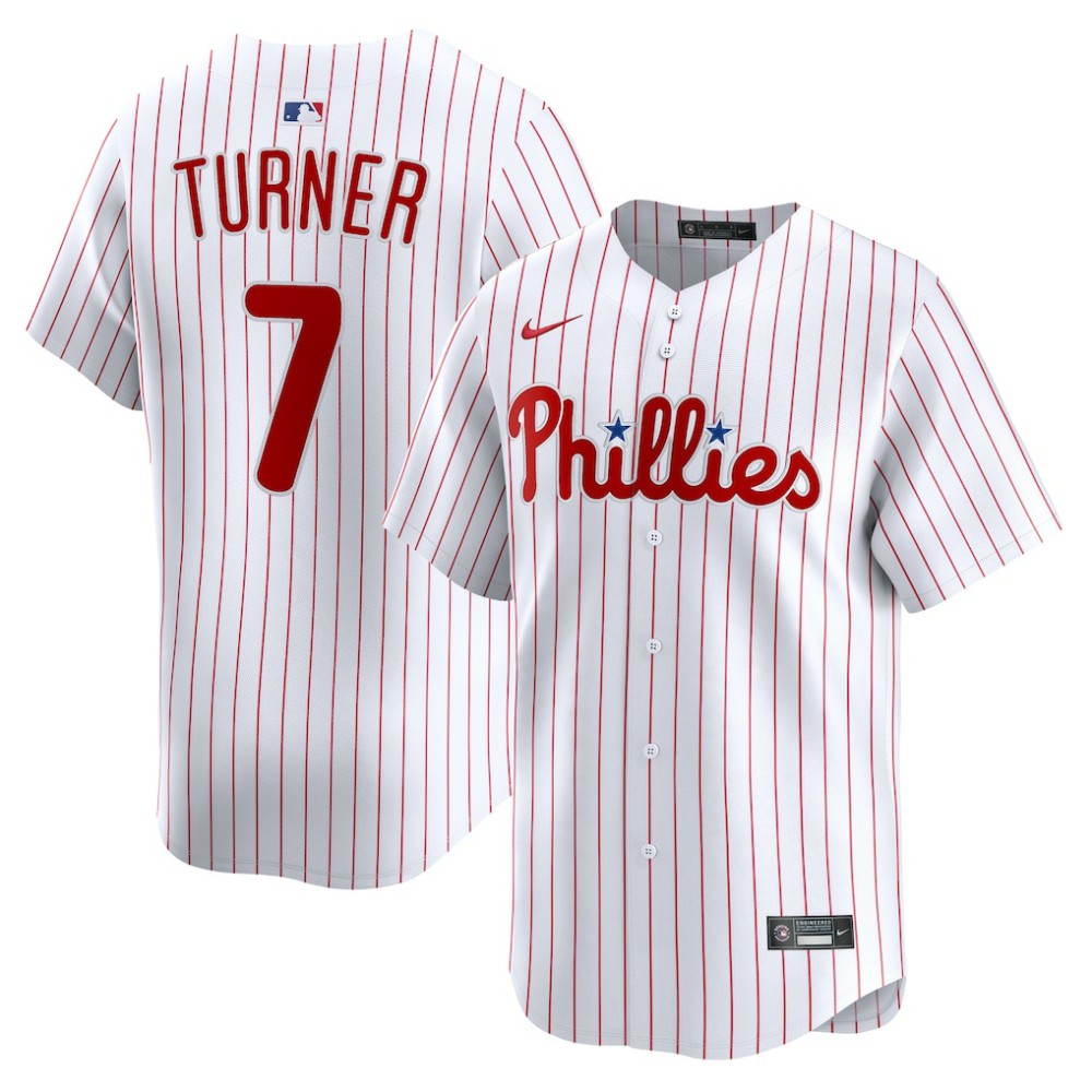 Trea Turner Philadelphia Phillies Nike Home Limited Player Jersey - White Jerseys