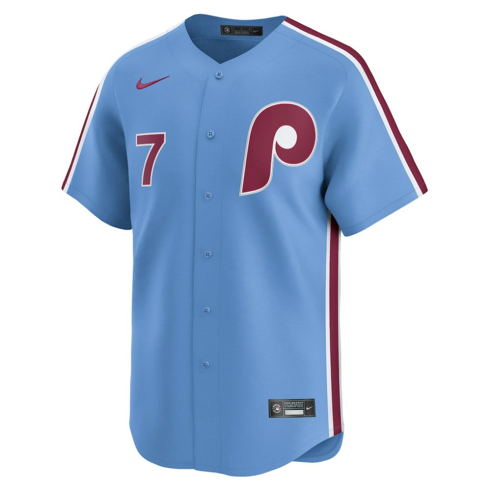 Trea Turner Philadelphia Phillies Nike Alternate Limited Player Jersey - Light Blue Jerseys