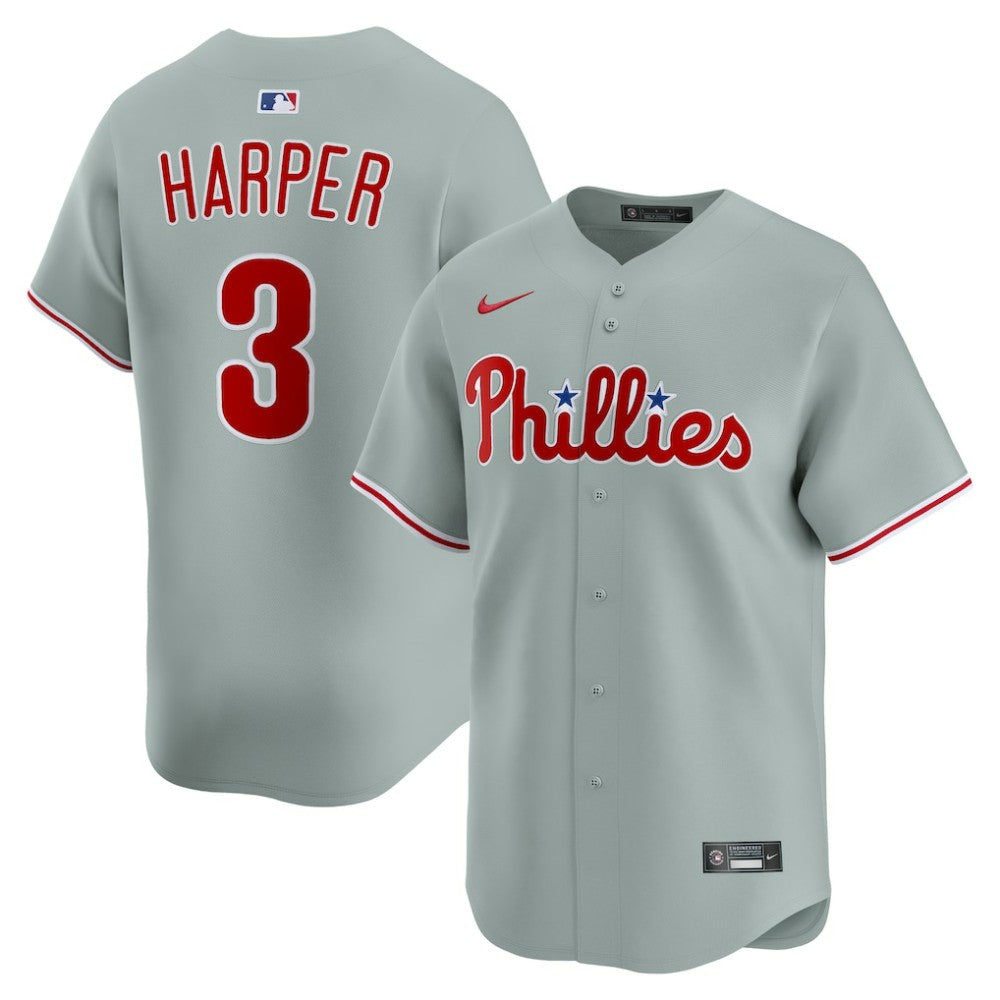 Bryce Harper Philadelphia Phillies Nike Road Limited Player Jersey - Gray Jerseys