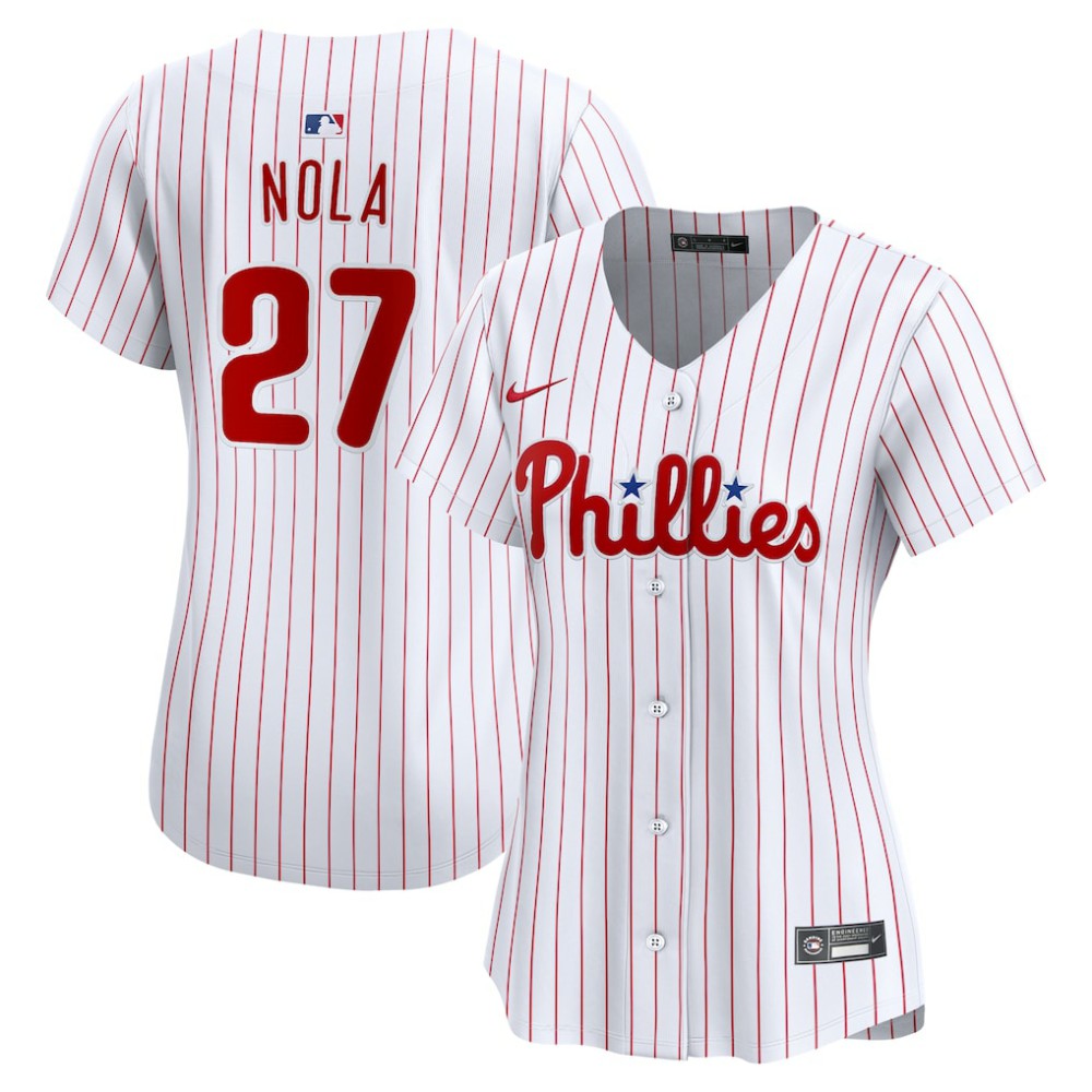 Aaron Nola Philadelphia Phillies Nike Women's Home Limited Player Jersey - White Jerseys