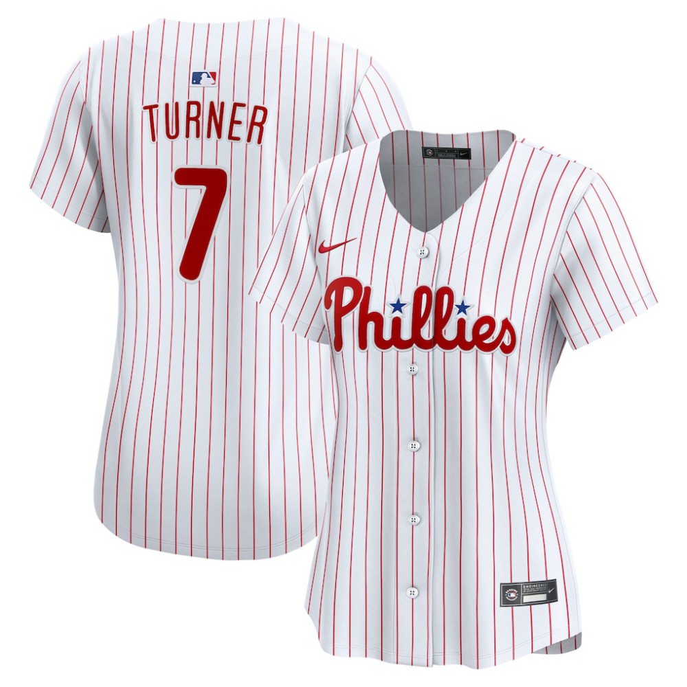 Trea Turner Philadelphia Phillies Nike Women's Home Limited Player Jersey - White Jerseys