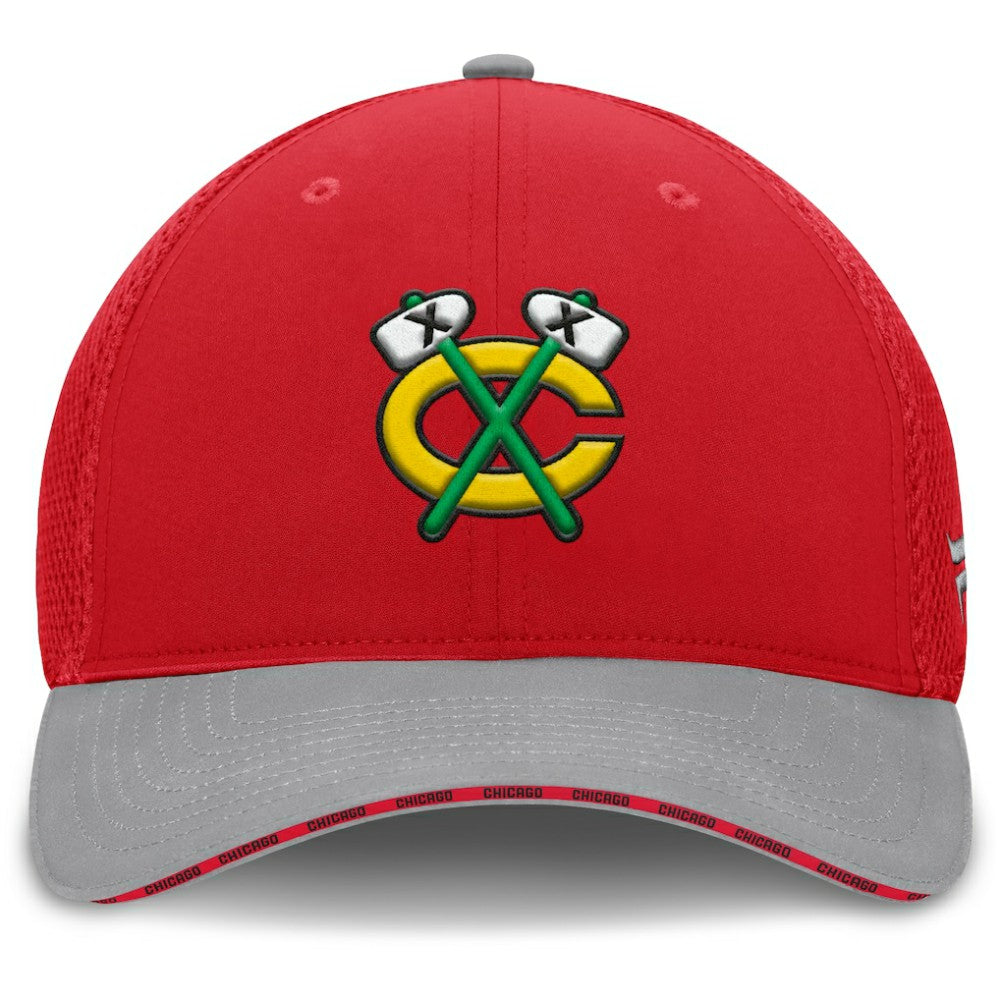 Chicago Blackhawks Fanatics Fundamentals Span Flex Hat - Red | US 202777487