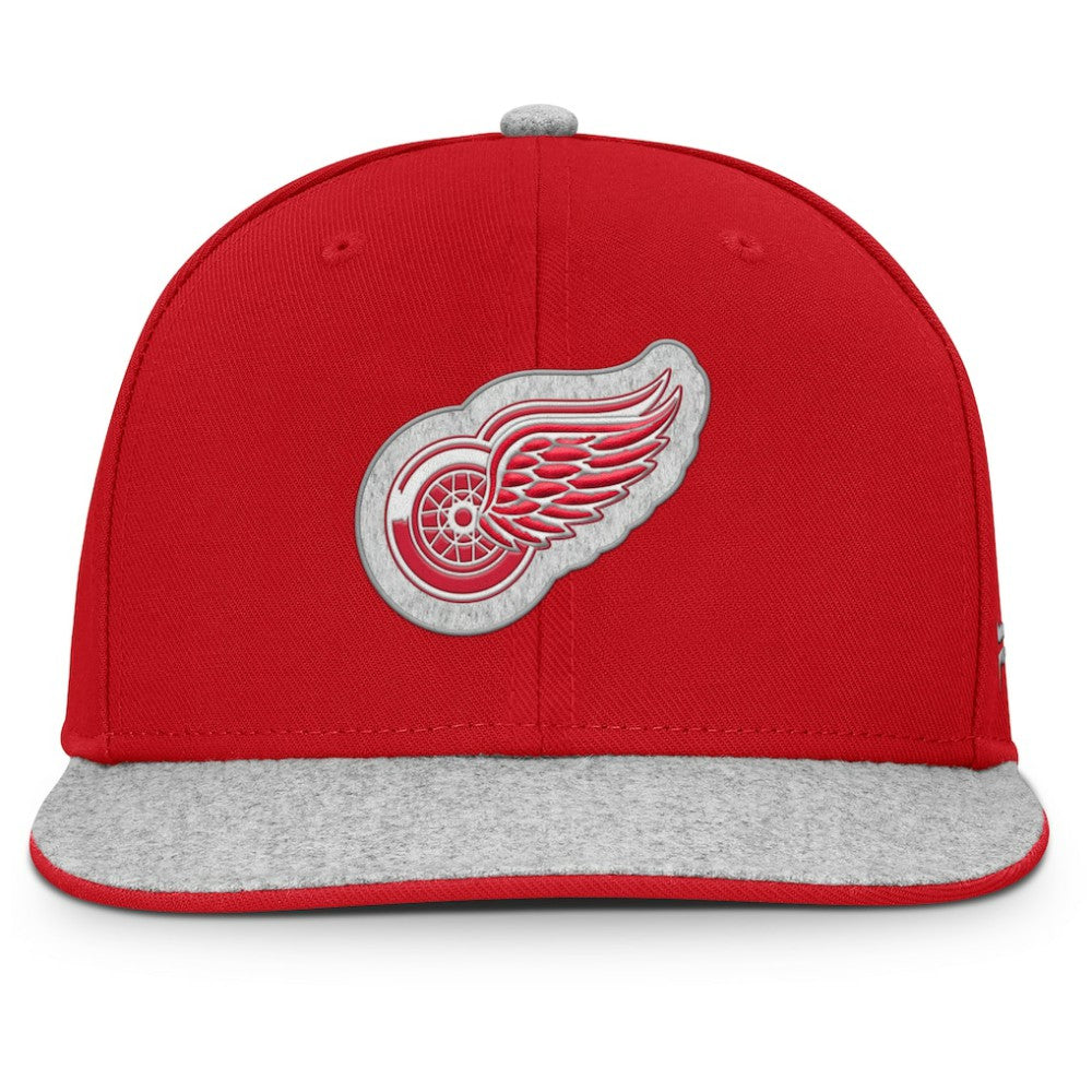 Detroit Red Wings Fanatics Fundamentals Loden Snapback Hat - Red | US 202777492