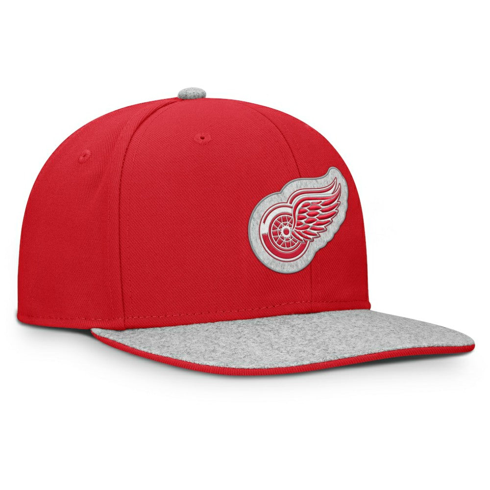 Detroit Red Wings Fanatics Fundamentals Loden Snapback Hat - Red | US 202777492