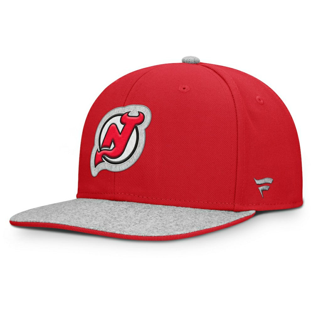 New Jersey Devils Fanatics Fundamentals Loden Snapback Hat - Red | US 202777498