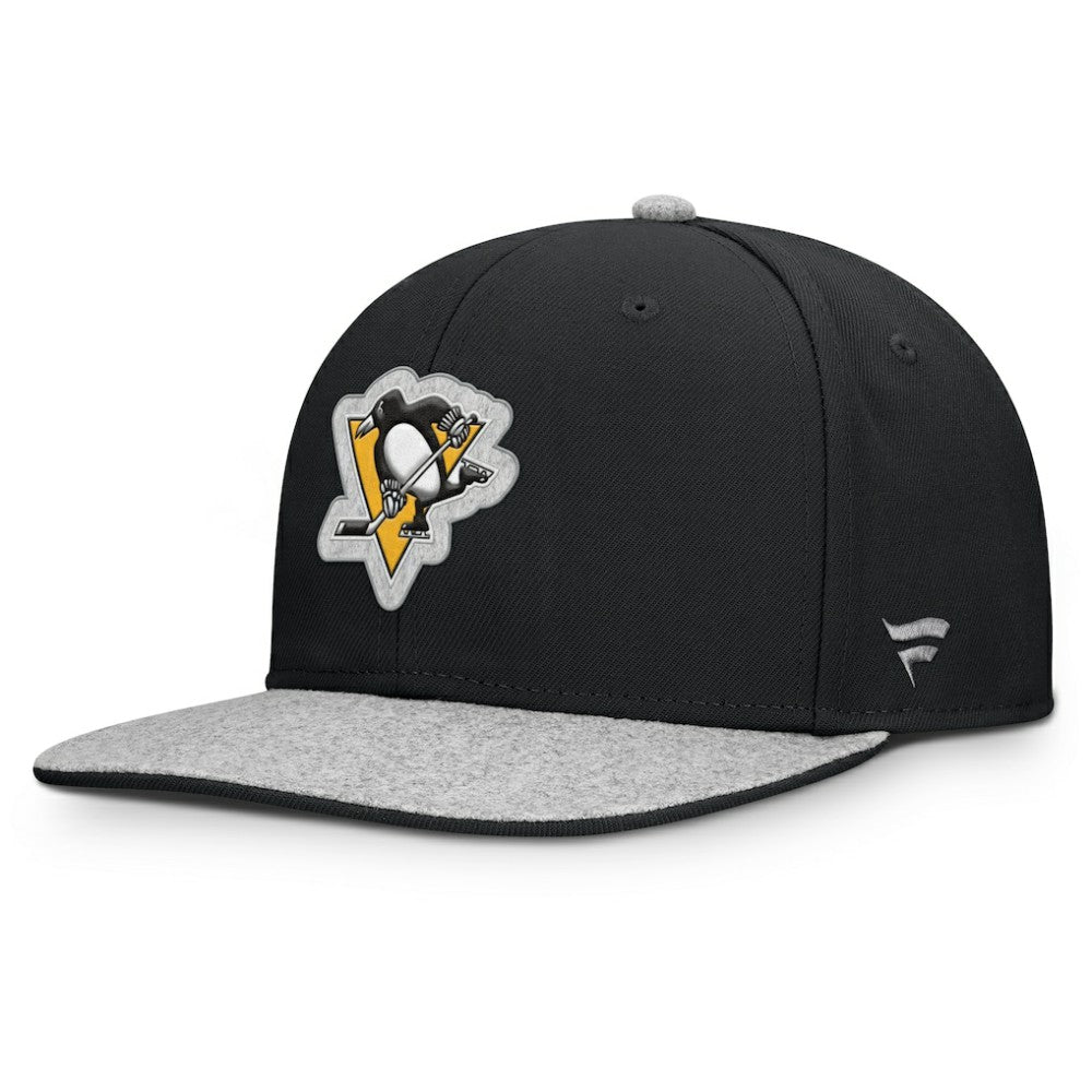 Pittsburgh Penguins Fanatics Fundamentals Loden Snapback Hat - Black | US 202777503