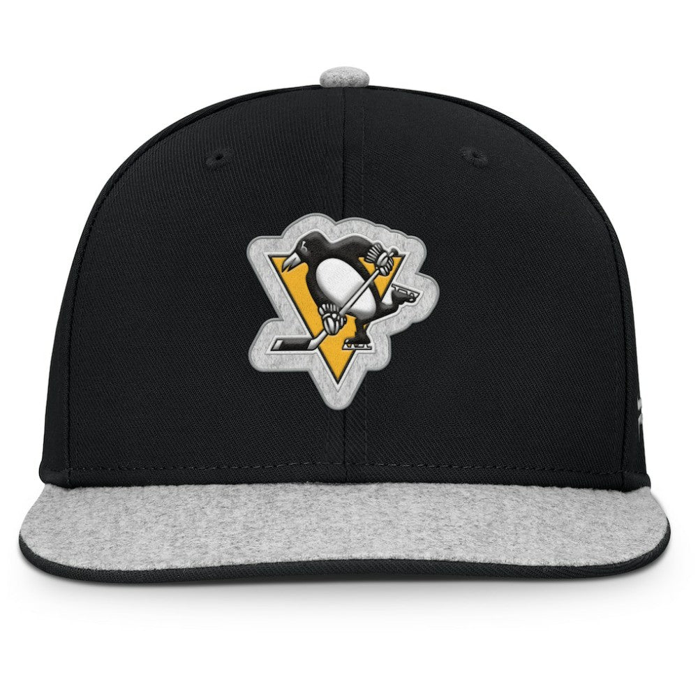 Pittsburgh Penguins Fanatics Fundamentals Loden Snapback Hat - Black | US 202777503