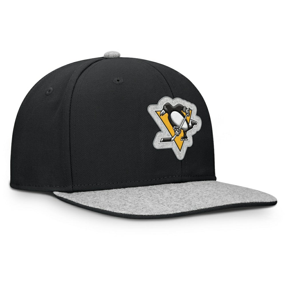 Pittsburgh Penguins Fanatics Fundamentals Loden Snapback Hat - Black | US 202777503