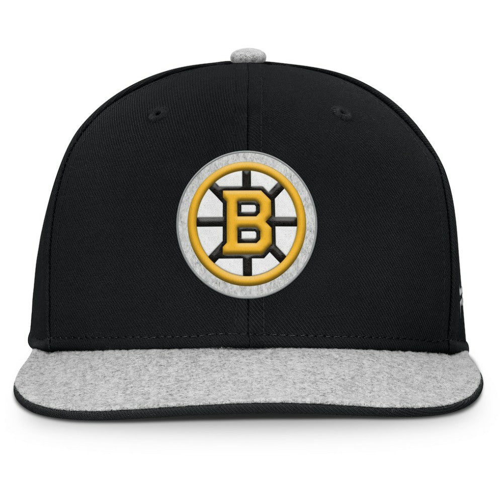 Boston Bruins Fanatics Fundamentals Loden Snapback Hat - Black | US 202777504
