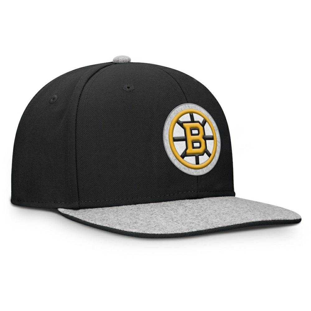 Boston Bruins Fanatics Fundamentals Loden Snapback Hat - Black | US 202777504