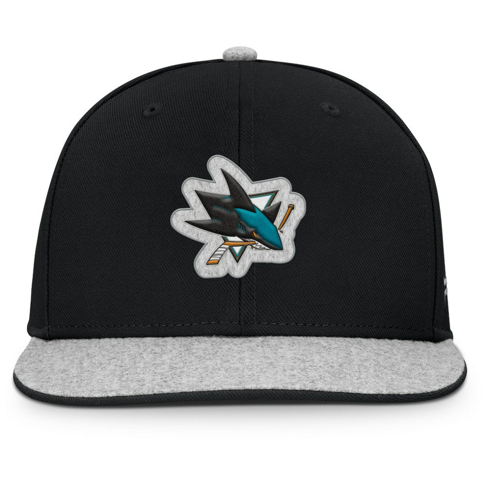 San Jose Sharks Fanatics Fundamentals Loden Snapback Hat - Black | US 202777505