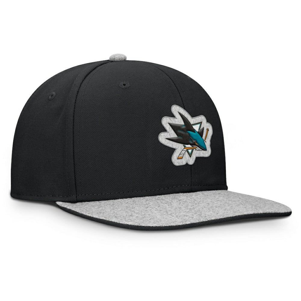 San Jose Sharks Fanatics Fundamentals Loden Snapback Hat - Black | US 202777505
