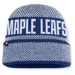 Toronto Maple Leafs Fanatics Fundamentals Shelter Cuffed Knit Hat - Blue/White | US 202777533