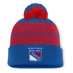 New York Rangers Fanatics Fundamental Spirit Cuffed Pom Knit Hat - Blue | US 202777562