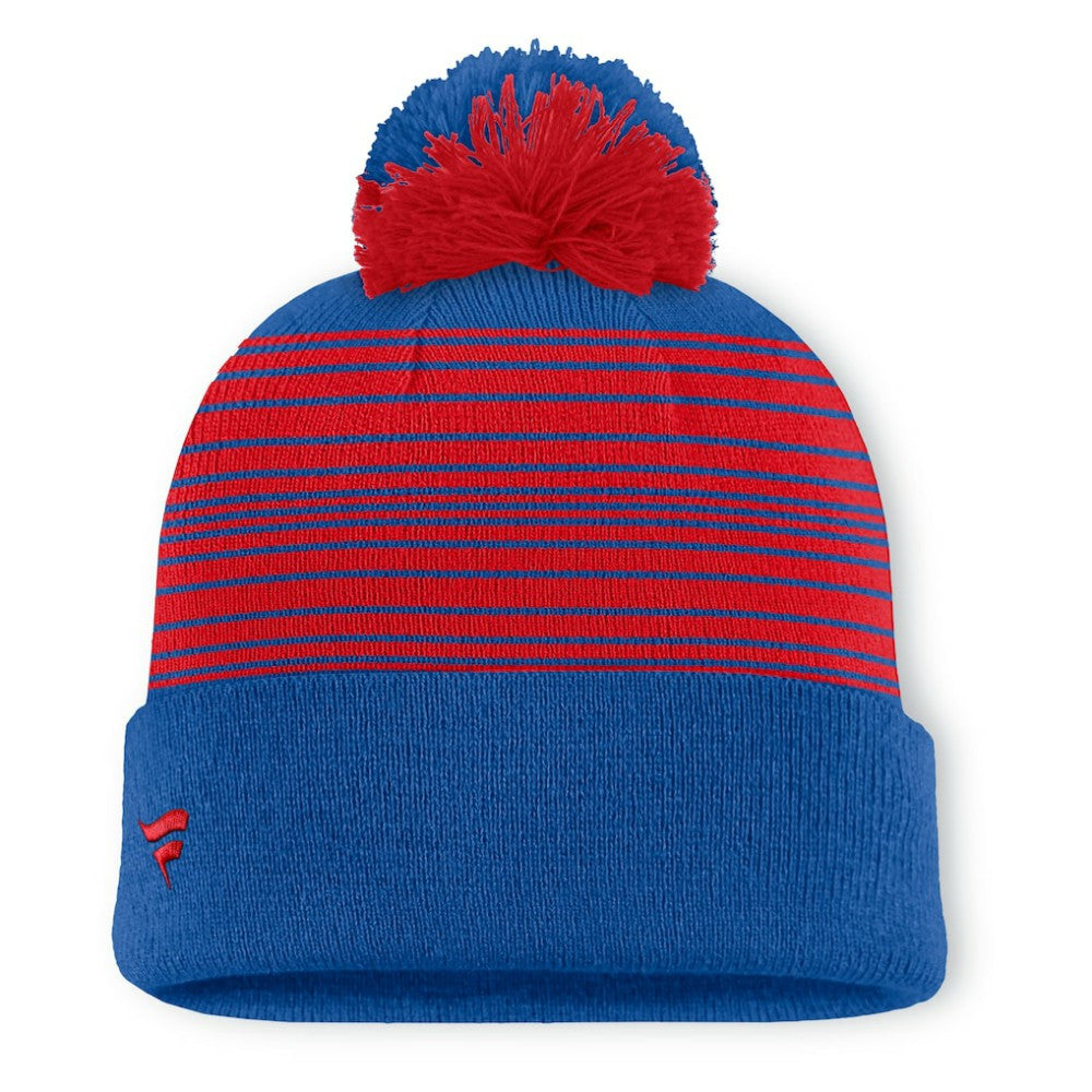 New York Rangers Fanatics Fundamental Spirit Cuffed Pom Knit Hat - Blue | US 202777562