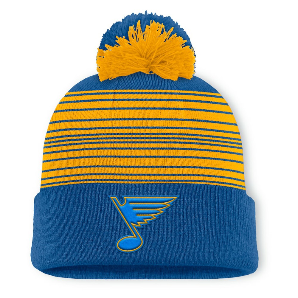 St. Louis Blues Fanatics Fundamental Spirit Cuffed Pom Knit Hat - Navy | US 202777565