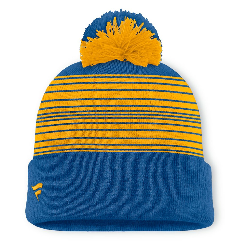 St. Louis Blues Fanatics Fundamental Spirit Cuffed Pom Knit Hat - Navy | US 202777565
